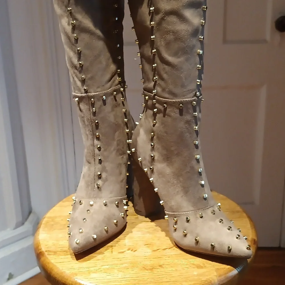 VENUS Over The Knee Studded Boots